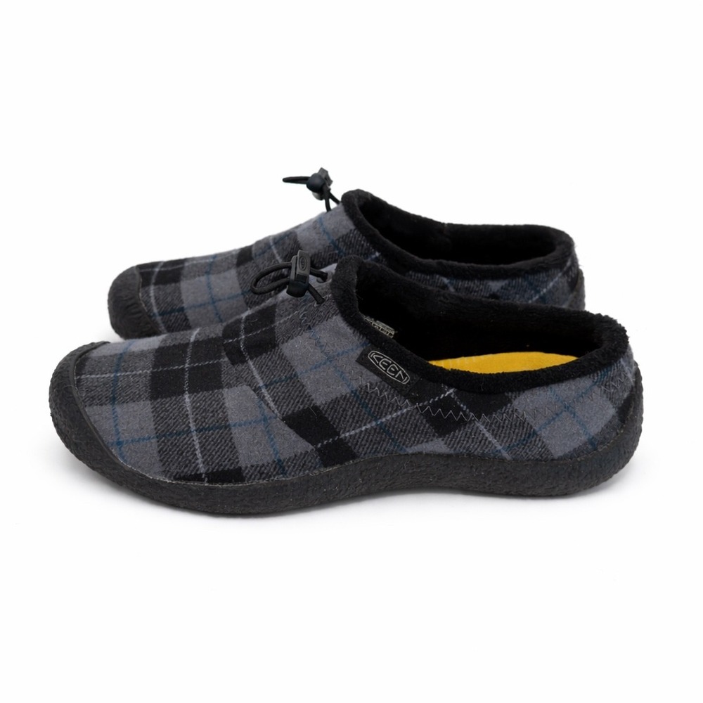 KEEN Howser IIl Grey Black Plaid Fleece Lined Slip-on Shoes Womens 7.5 1025542 - Picture 4 of 8